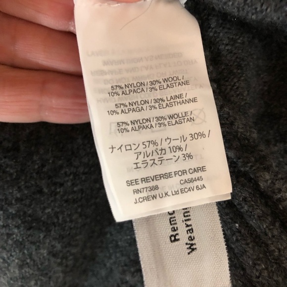 J.Crew Oversized Slouchy Cardigan Sz XXS Grey Wool Alpaca Pockets Knit Sweater - Picture 8 of 8